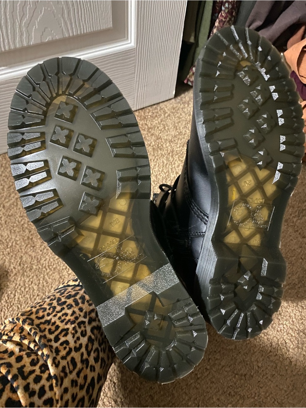 Dr. Martens Black Leather Combat Boots - Picture 4 of 7